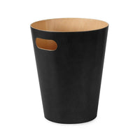 Umbra - Poubelle Woodrow, noir-Poubelle pour le bureau ou la chambre à coucher