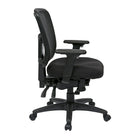 Fauteuil à dossier mi-hauteur en maille ProGrid avec siège coulissant, dossier réglable, réglage multifonction, noir-Support lombaire intégré