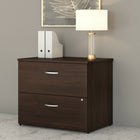 Bush Business Furniture - Classeur lateral à 2 tiroirs Studio C - noyer noir-Le fini en stratifie thermofusionne protege le meuble contre les rayures et les taches