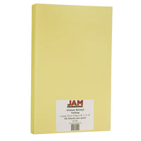 Jam Paper ââ‚¬â€� papier cartonné, taille légale, vélin jaune, 50/paquet-Papier cartonné jaune idéal pour le collimage et la confection d’affiches