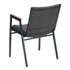 Flash Furniture – Chaise empilable grise à motifs robustes à revêtement et accoudoirs Hercules rembourrée de 3 po-S'empile jusqu'à 12 chaises de hauteur