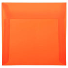 JAM Paper Enveloppes translucides de 6,5 x 6,5 po, orange glamour, 50/paquet-Enveloppes translucides orange glamour