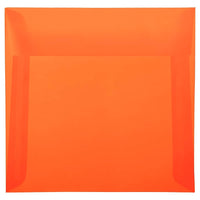 JAM Paper Enveloppes translucides de 6,5 x 6,5 po, orange glamour, 50/paquet-Enveloppes translucides orange glamour