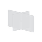 Diviseur de table Mark Maker à 4 voies - 47,5" L x 31,5" L x 31,5" H - Acrylique transparent 1/4" - Pas de traversées-Distanciation sociale jusqu'à 4 personnes