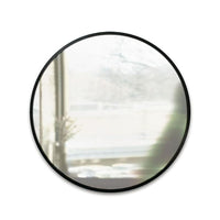 Plata Import - Miroir rond avec cadre noir-Noir