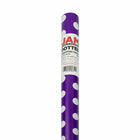  JAM Paper -  Emballage cadeau – Papier d'emballage à pois – 25 m². Ft - Violet à pois blancs - Rouleau vendu à l'unité-Taille : 25 pieds carrés par rouleau
