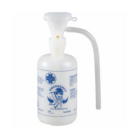 Bouteille de douche oculaire vide avec œillère-Les couvercles encliquetables permettent d’assurer que les œillères restent propres et exemptes de particules aériennes