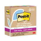 Post-It - Feuillets super collants entièrement faits de papier recyclé - collection Oasis - 3 po x 3 po - Paquet de 5, 370 feuilles-Les Feuillets super collants Post-it entièrement faits de papier recyclé offrent deux fois plus d’adhérence