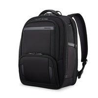Samsonite Pro Sac à Dos Mince 15.6", Noir-Noir, Fabriqué en 100% nylon durable et résistant à l'eau avec des touches de cuir.