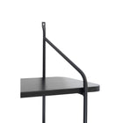 Can-Bramar Modernatta 3 Tier Wall Mounted Bookcase - Matte Black-3 tablettes