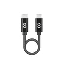 LOGiiX - Sync & Charge Shortie USB-C vers USB-C - 30 cm - Noir-Ce câble USB-C vers USB-C ultra compact de 30cm est parfait pour une utilisation en déplacement