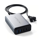 Satechi 75W PD Chargeur de Voyage Doble USB-C - Gris sidéral-Deux ports de charge USB-C PD - jusqu'à 60 W/18 W