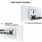 ShoppingAll Support entièrement réglable pour double écran et ordinateur portable-Le support de bureau peut être fixé par une pince en C (épaisseur max 66 mm) ou par un œillet (épaisseur max 61 mm) sur n'importe quelle surface