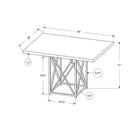 Monarch Specialties - 1059 Table A Manger - 36 po X 48 po /Gris/Metal Chrome-Poids maximal : 110 lb