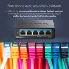 D-Link - Commutateur non géré multi-Gigabit 5 ports de D-Link-La fonction QoS permet de classer le trafic en 8 niveaux de priorité