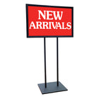 Eddie's - Porte-affiches de comptoir 7" H x 11" L avec poteaux de 12" - Noir mat - Paquet de 4 (130074-4)-Noir mat