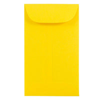 JAM Paper - Enveloppes à monnaie no 5,5, 3 1/8 x 5 1/2 po, jaune vif Brite Hue, 1000/paquet-Enveloppes à monnaie