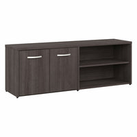 Bush Business Furniture - Armoire de rangement basse avec portes et tablettes Studio A - gris orage-L'armoire de rangement basse 60 po L x 16 po P x 21 po H avec portes et tablettes offre une solution de rangement pratique pour les professionnels d'aujourd'hui