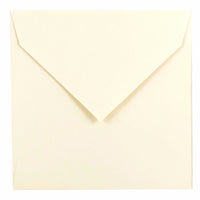 JAM Paper Enveloppes carrées à fermeture gommée, 7 1/2 x 7 1/2 po, blanc naturel, 25/paquet-Blanc naturel