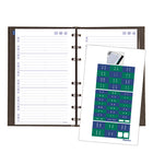 Blueline® - Carnet d'adresses et répertoire téléphonique NotePro-Couverture rigide noire type lézard, reliure en spirale métallique double    