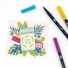 Tombow - Stylos à double pointe, couleurs tropicales, paq./10-La pointe pinceau est conçue pour créer des traits fins, moyens ou épais