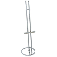 Eddies Hang-Up Display Ltd. Chevalet au sol de 67 po avec base circulaire - chrome - hauteur de 67 po - 2/paq-Support de panneau au sol