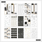 Happy Planner - Paquet économique d’autocollants - Or et noir - 30 Feuilles-Restez organisé avec les cases de notes, ajoutez des citations inspirantes et remplissez vos pages de bordures décoratives.