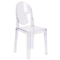 Nicer Furniture - chaise d'appoint fantôme de Louis XVI - 2 pièces - transparent-Fini Cristal Transparent