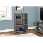 Monarch Specialties - 7478 36 po H Etagere - Gris Avec 3 Tablettes-2 tablettes réglables et une tablette inférieure fixe