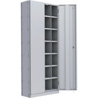 Metalware – Étagère enclenchable RK923, 8 tablettes, 36 x 24 x 88 (po), gris pâle-Système de tablettes ajustables offrant un espace de rangement solide, mais économique qui convient à vos besoins
