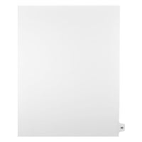 Mark Maker – Onglets séparateurs juridiques blancs, 1/15 onglets, format lettre, sans trous, numéro 60, 25/paquet-Onglets séparateurs blancs, 1/15 onglets