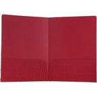 JAM Paper - Chemises cannelées ondulées, rouge, paq./12 (87500dg)-Dimensions : 9 po x 12 po