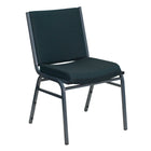 Flash Furniture – Chaise empilable robuste verte à motifs à revêtement Hercules rembourrée de 3 po-Style contemporain