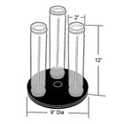 Azar Displays – Présentoir de comptoir à 3 poteaux verticaux pour montre-bracelet/bracelet, 12 x 2 po (900069)-Transparent