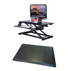 Rocelco - Élévateur de bureau réglable assis/debout de 31,5 po avec tapis anti-fatigue - Noir-L'élévateur de bureau réglable Hi-Lift nécessite un assemblage minimal.