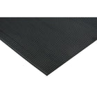 Zenith Safety - Tapis Avec Nervures Fines, Essuie-Pieds, 75' X 3' X 1/8po, Noir-Couleur Noir