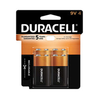 Piles alcalines 9 V Coppetop de Duracell, paquet de 4-BATTERIES LONGUE DURÉE CONÇUES POUR ÊTRE FIABLES : Les piles alcalines Duracell Coppertop offrent une puissance et une performance durables sur lesquelles vous pouvez compter pour vos appareils électroniques à la maison ou en déplacement