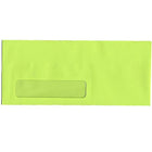 JAM Paper Enveloppe à fenêtre nº 10 (4,13 po x 9,5 po) nuances vives, limette, 500/bte-Type de produit : enveloppe recyclée à fenêtre Brite Hue
