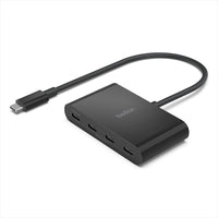 Belkin - Hub USB-C vers USB-C 4 ports - Noir-Offre une solution plug-and-play pour les créatifs, les influenceurs, les joueurs et tous ceux qui recherchent rapidité et simplicité