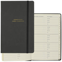 Winnable - Carnet d'adresses, 8 po x 5 po, noir-La façon chic de garder les renseignements importants concernant vos contacts 