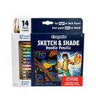 Crayola - Sketch & Shade Doodle Pencils - Paquet de 14-Crayons de couleur résistants : des crayons de couleur de qualité supérieure et résistants, aux couleurs vives et aux traits lisses