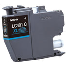 Brother - LC401XLCS Cartouche d’encre cyan à haut rendement d’origine-La cartouche LC401XLCS d’origine Brother peut être utilisée avec les imprimantes multifonctions à jet d'encre couleur Brother suivantes : MFC-J1010DW, MFC-J1012DW et MFC-J1170DW.