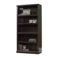 Sauder® – Bibliothèque à 5 tablettes, cerisier cannelle-Avec trois tablettes ajustables et deux fixes