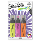 Sharpie – Surligneurs Clear View, pointe biseautée, couleurs variées, paquet de 3-Pointe transparente unique en son genre