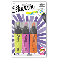 Sharpie – Surligneurs Clear View, pointe biseautée, couleurs variées, paquet de 3-Pointe transparente unique en son genre