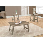 Monarch Specialties - 7931P Ens De Tables - 3Pcs/Taupe Fonce-Conception simple et minimaliste