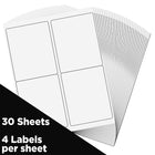 JAM Paper Étiquettes postales, 4 x 5 po, blanc, 360 par paquet-Blanc