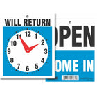 Headline Sign - Enseigne « Ouvert/Fermé/De retour » avec horloge-6 po H x 5 po L