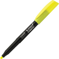 Staples – Surligneurs genre stylo Hype!, pointe biseautée, jaune, paquet de 6-écrit et surligne de façon précise   