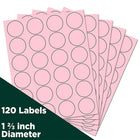 JAM Paper Sceaux autocollants ronds, 1 1/2 po, rose bébé, 360/paquet-Rose